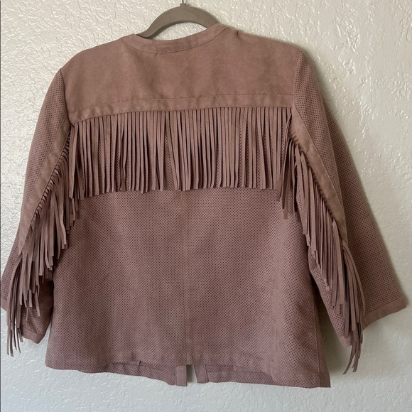 Chicos Beige western Jacket Size 2 (12 or L) - Picture 8 of 13